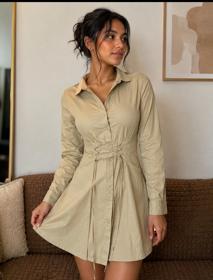 A shirt dress design