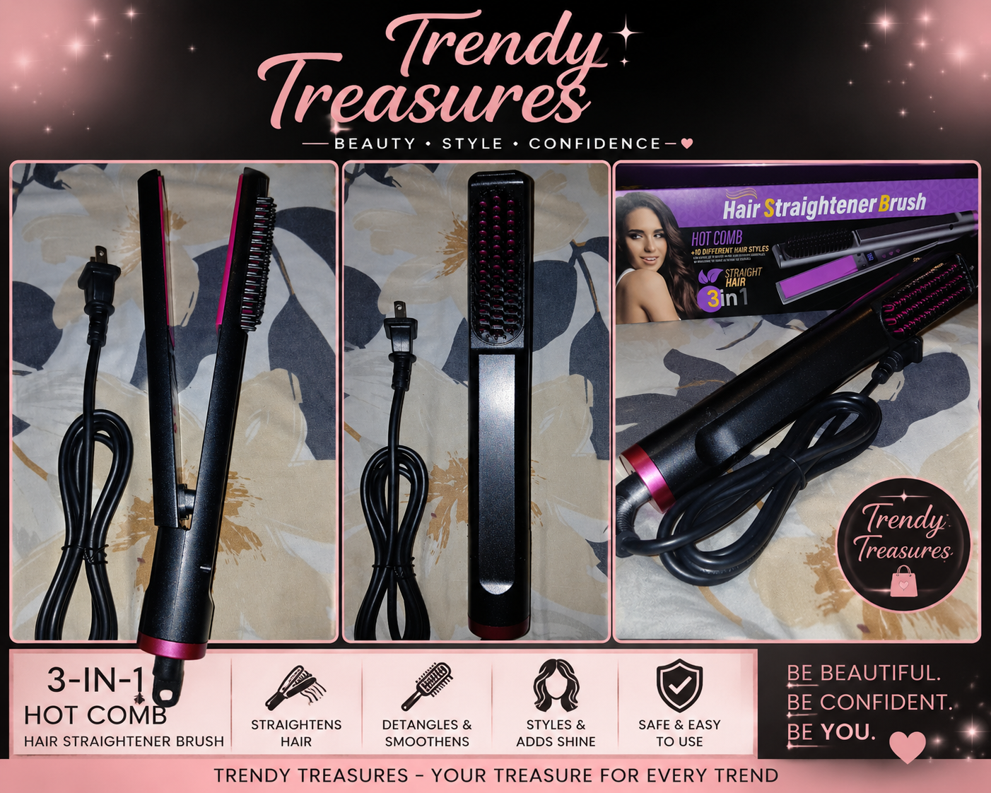 3 in 1 Hot Comb 