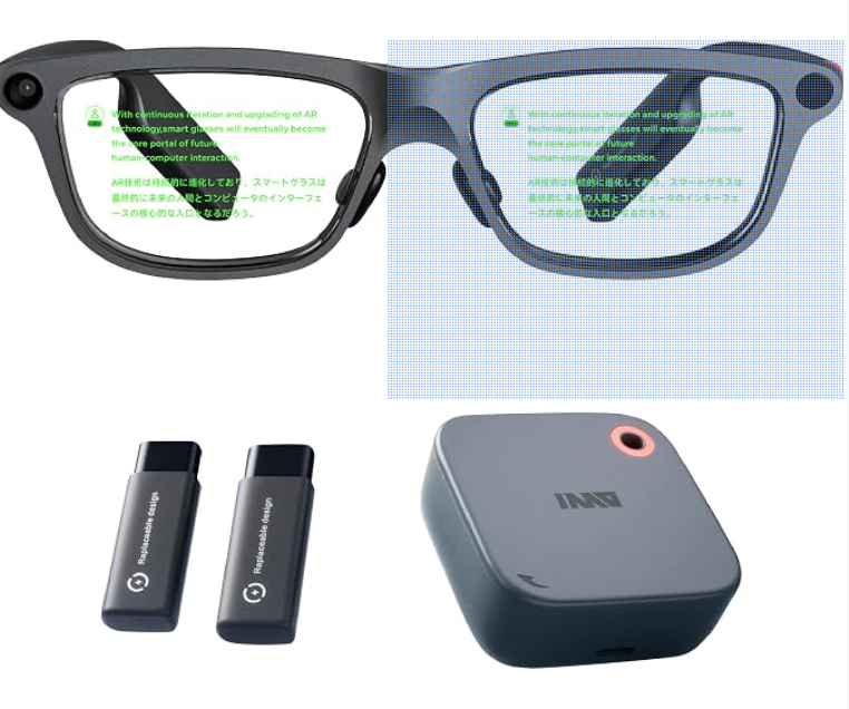 inmo GO3 AI Translastion Smart Glasses, Teleprompter AR Glasses with Camera