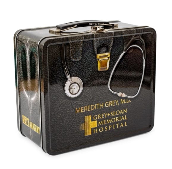 Grey's Anatomy Doctors/Nurses Bag Metal Tin Lunch Box Tote