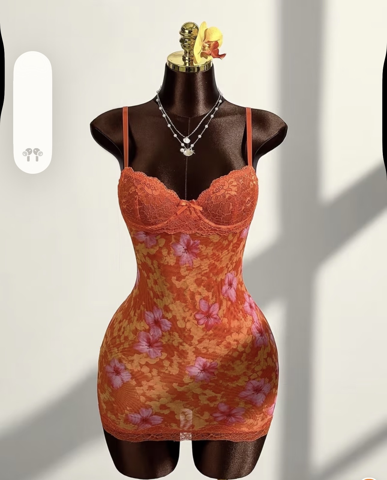Mesh floral dress