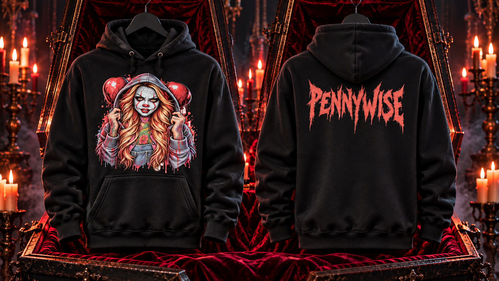 Pennywise double Black Hoodie